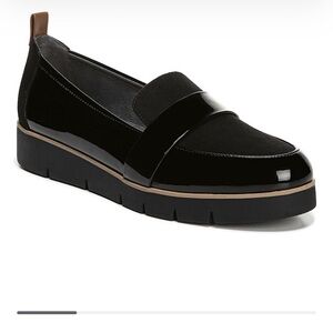 Dr. Scholl's Black Loafers with Tan Accent
